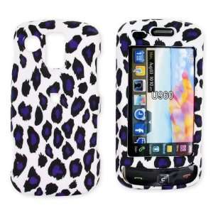  For Samsung Rogue Rubberized Hard Case Purp/Blk Leopard 