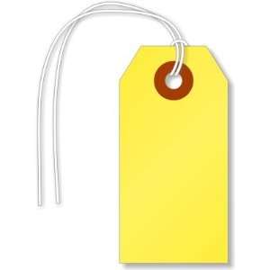 #1 (2¾ x 1 3/8)   Fluorescent Yellow Tags (with strings 