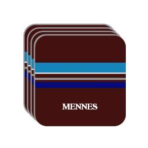 Personal Name Gift   MENNES Set of 4 Mini Mousepad Coasters (blue 