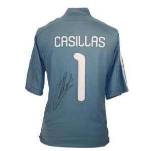 Iker Casillas Signed Blue Spain Shirt   Mens Soccer Other 