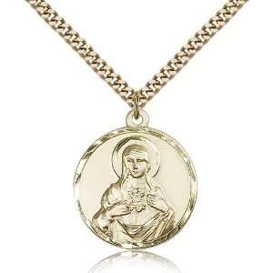  Gold Filled Immaculate Heart of Mary Pendant Jewelry