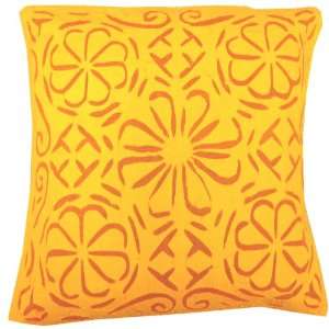  Indian Pillow Covers Orange Color   Ethnic India Decor 