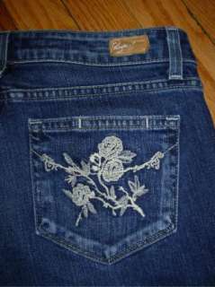 PAIGE Premium Denim *LAUREL CANYON* Boot Jeans Embroidered Pkts 28 x 