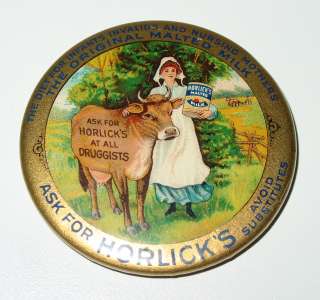 1890s Horlicks Malted Milk Advertising Pocket Mirror  