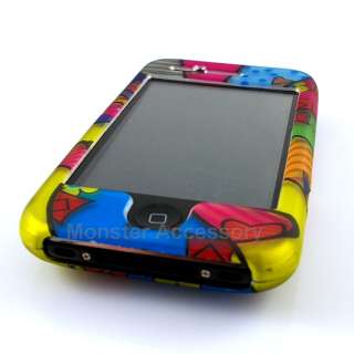The Apple iPhone 3G and 3Gs Crazy Rainbow Rubberized Hard Cover Case 