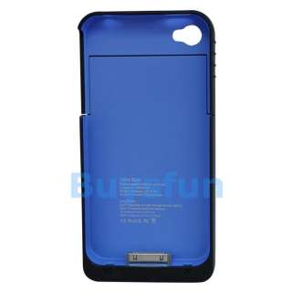   Extended Backup Battery Charger Cover Case For Apple iPhone 4S  