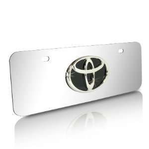  Toyota Black Infill Logo Half size Chrome Steel License 
