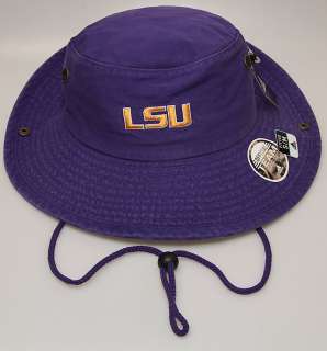 New NCAA Purple Louisiana State LSU Fishing Bucket Hat w/ Embroidered 