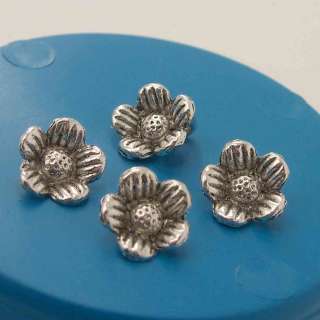 10x6mm Tibetan Silver Flower Charms Pendants (45pcs)  