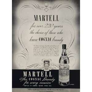  1936 Original Ad J & F Martell Cognac Brandy Park Tilford 