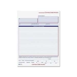  Cardinal Contractors Invoice Book   White   ABFTC8122 