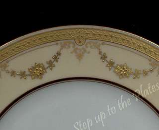   Vintage Gold Encrusted Beaded Cabinet Plate Luncheon 9 c1905  