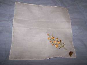 Vintage hand rolled handkerchief, made in Switzerland  