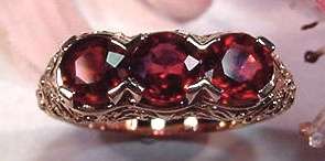 GENERATIONS 1912 GENUINE 2 1/2 cttw. FIRE RED SAPPHIRE RING 14kt ROSE 