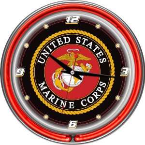 Marine Corps 14 Inch Diameter Neon Clock