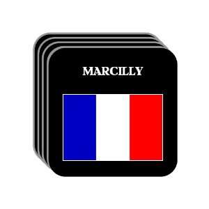  France   MARCILLY Set of 4 Mini Mousepad Coasters 