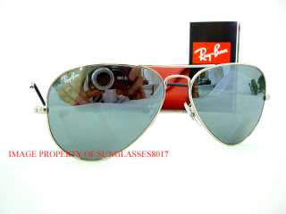 New Ray Ban Sunglasses RB 3025 W3275 Silver Aviator 55  