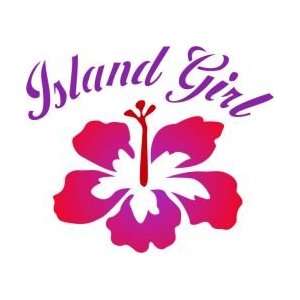  Tattoo Stencil   Island Girl w/Flower   #L32 Health 