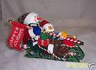 lighted wood c loth happy holidays sled avon gift collection