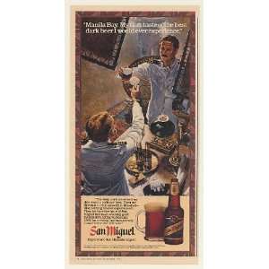  1983 San Miguel Dark Beer Manila Bay First Taste Print Ad 