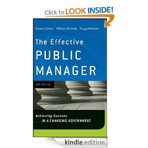 The Effective Public Manager William Eimicke  Kindle 