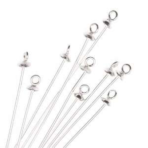  Sterling Silver Head Pins With Loop   22 Gauge 2 Inches 