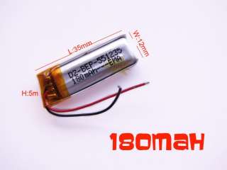 7V 180mAh Lithium Polymer Battery For Ipod  GPS CF  
