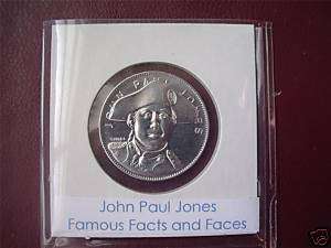 John Paul Jones   Franklin Mint Medal (Famous)  