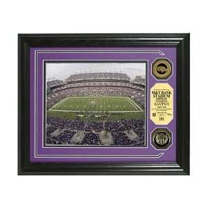 Baltimore Ravens M&T Bank Stadium Photomint with 2 24KT Gold Coins 
