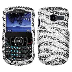   ZEBRA BLING HARD CASE FOR PANTECH LINK 2 P5000 PROTECTOR SNAP ON COVER