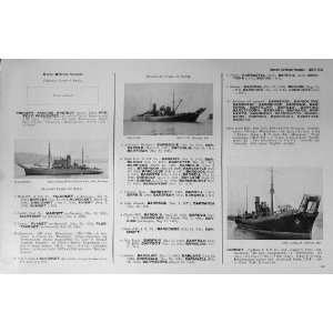   1953 54 Ships Plantagenet Barndale Jennet Barnet Lasso