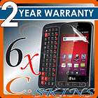 6x C. Skins LG OPTIMUS SLIDER LS700 Clear Screen Protector, LCD Cover