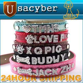   Pet Personalized Collar   S, M, L & FREE Charm AND Letters  