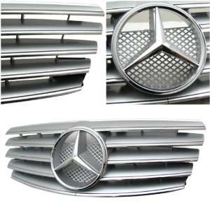 Mercedes E Class W210 00 02 Grille Silver Grille Grill 2000 2001 2002 