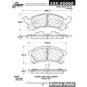    Centric Parts, 105.05060, PosiQuiet Ceramic Pads Automotive