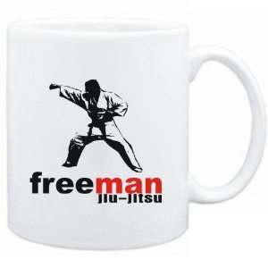  Mug White  FREE MAN  Jiu Jitsu  Sports Sports 