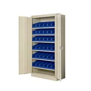  RELIUS SOLUTIONS Sloped Shelf Bin Cabinet   Putty