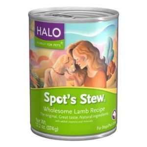  Halo Spots Stew Can Dog Food Case 5.5oz Beef