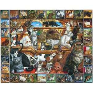  New White Mountain Puzzles World Of Cats 1000 Piece Puzzle 
