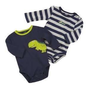  Carters 2 Pack Dino Long Sleeve Bodysuit (12 Month) Baby