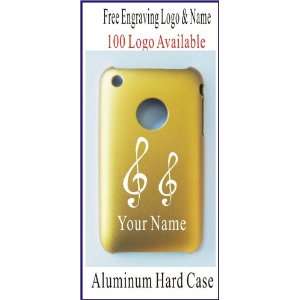  Personalized Laser Engraved iPhone 3G Case Cover Gold 
