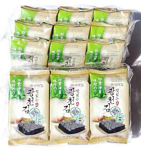 18 x Korean Roasted Seaweed Laver Snack Value Pack/Nori  