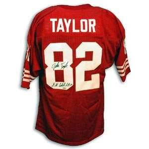  John Taylor Signed San Francisco 49ers Red Throwback 