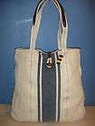 RALPH LAUREN RUGBY WOMENS CHUNKY SLOUCH CANVAS TOTE / SHOULDER BAG 