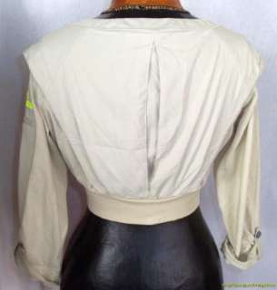 Stella McCartney Adidas Cropped Jacket 36 Tan Zip Front  