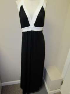 Karen Kane Hamptons Banded Maxi Dress 3X Black/White NWT $112  