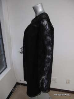 Jenni Kayne Black Lace Sleeve/Neck Relaxed Dress M  