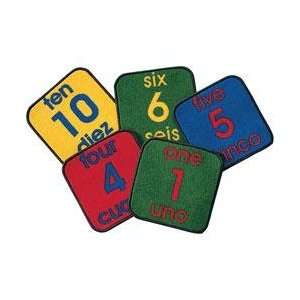  Classroom Bilingual Number Squares   Size Set of 10 