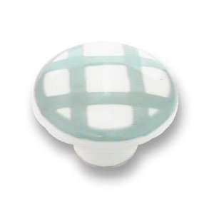    Ceramic Knob   Mint Checks 1 1/2 K35 P256GRNSTR