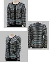   BLAZER Hounds tooth BIG PLUS SIZE EXTRA LARGE ROUND NECK KNIT  